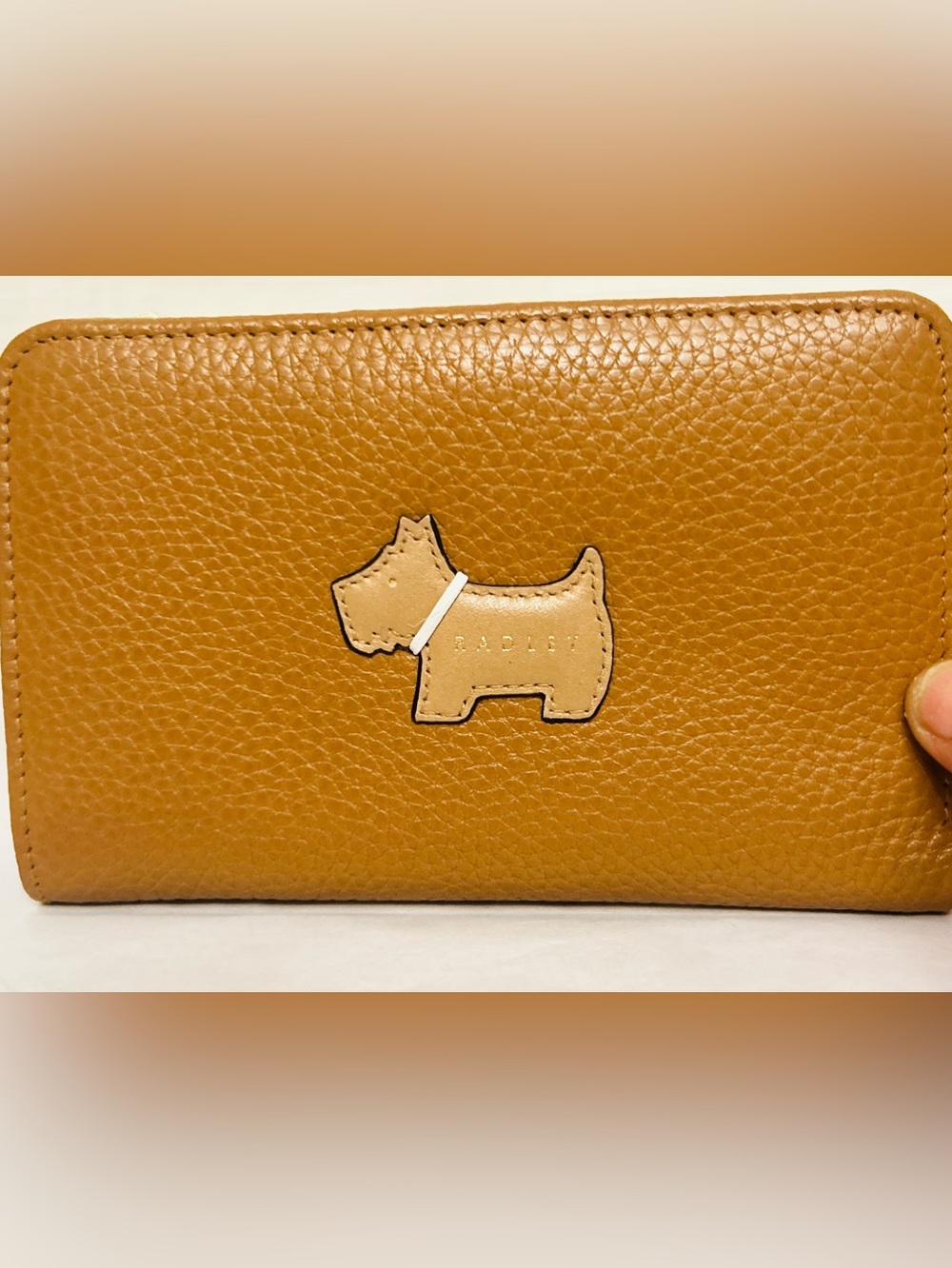Radley London Tan Scottie Dog Appliqué 100% Leather Wallet